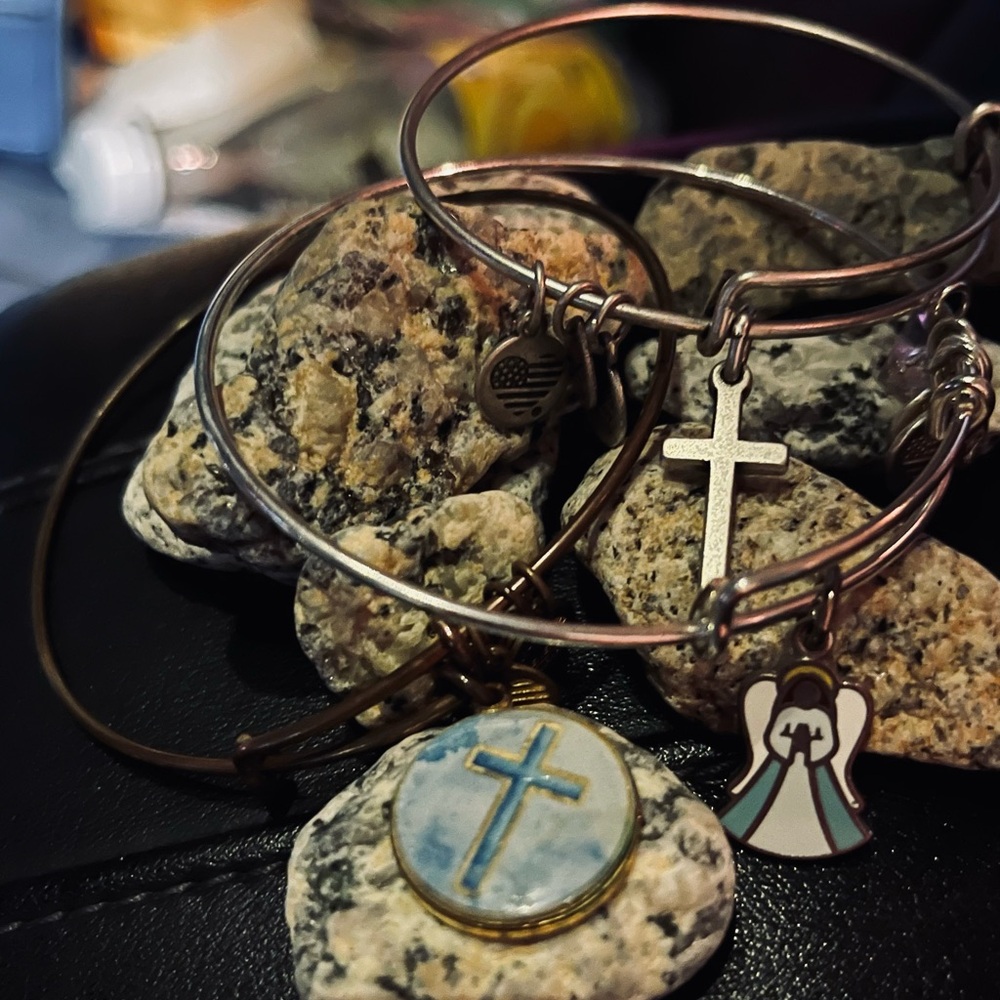 Alex and Ani Bracelets. 3 religious pieces, Beautiful set!